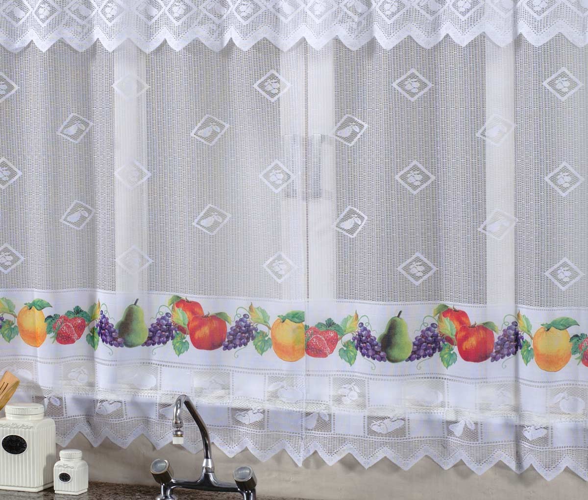 Cortina De Cozinha Renda 2 00m X 1 20m Para Var O Simples Frutas Cortina De Cozinha Renda 2 00m X 1 20m Para Var O Simples Frutas