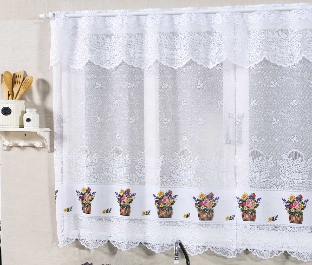 Cortina De Cozinha Renda 2 00m X 1 20m Para Var O Simples Flores Cortina De Cozinha Renda 2 00m X 1 20m Para Var O Simples Flores