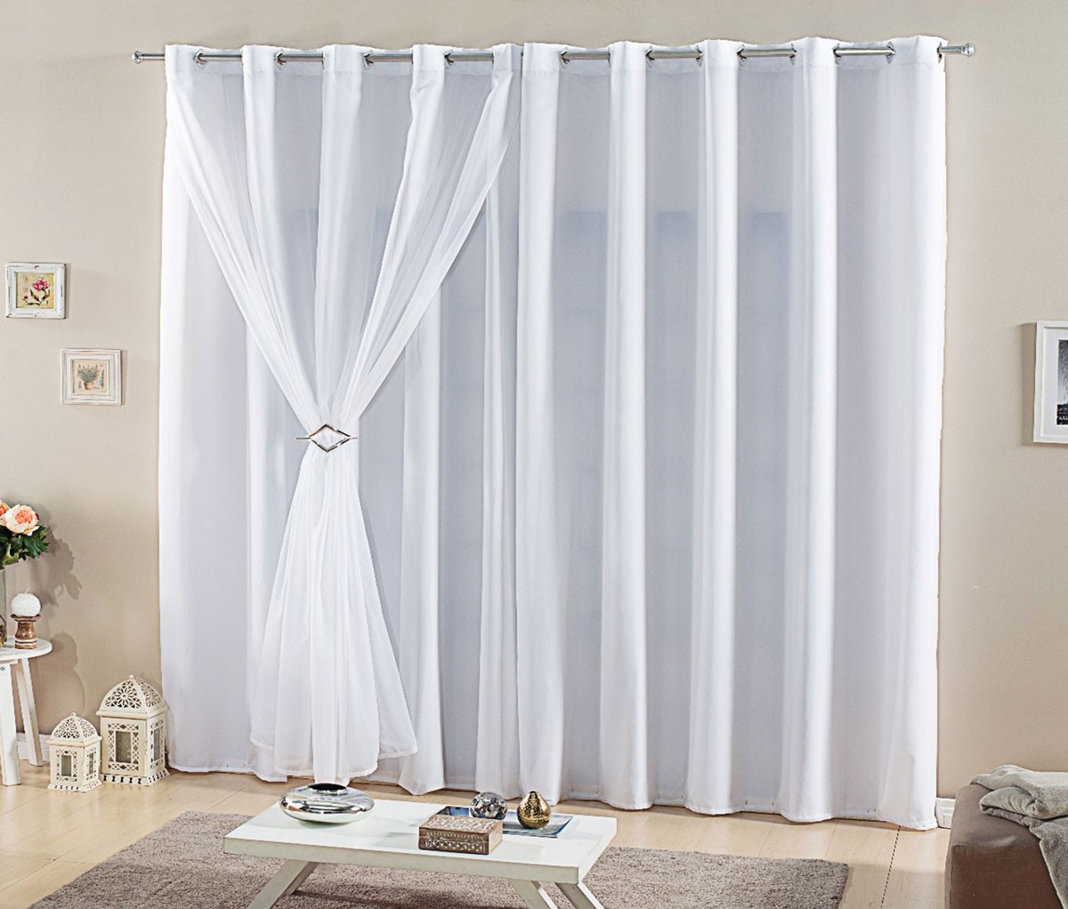 Cortina Lorena 4 00m X 2 80m Voil E Oxford Para Var O Simples Cortina Lorena 4 00m X 2 80m Voil E Oxford Para Var O Simples