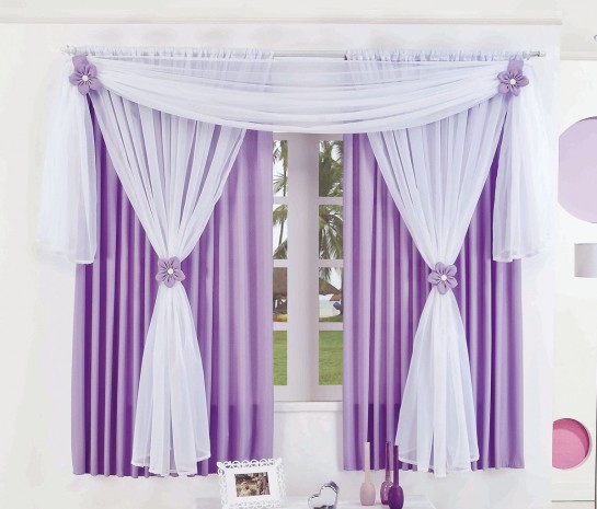 Cortina Natália 3,00m x 2,50m para Var u00e3o Duplo Lilás Branco Borda Bordados Enxovais Cortinas Lilas ~ Cortina Natália 3,00m x 2,50m para Var u00e3o Duplo Lilás Branco Borda Bordados Enxovais