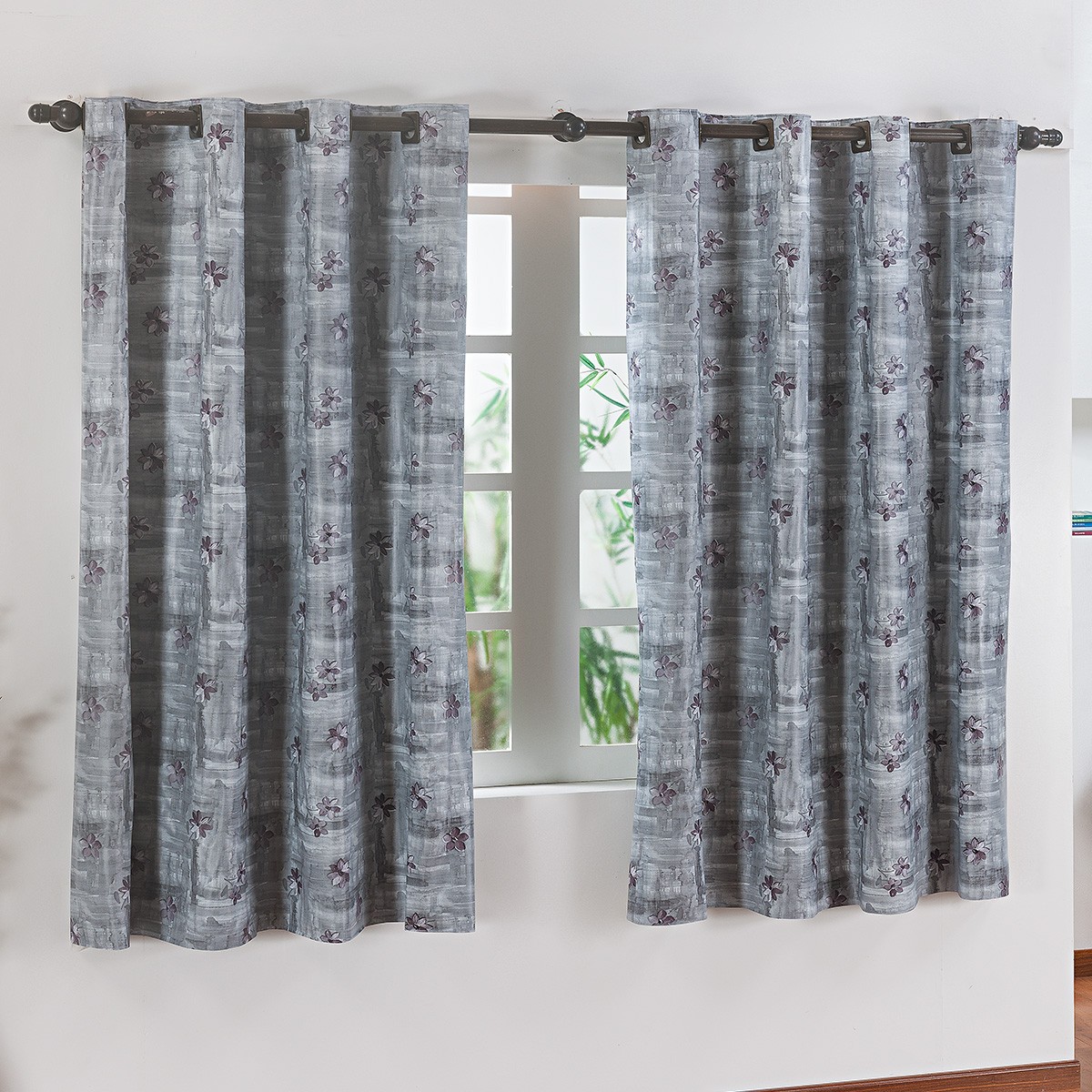 Cortina Blackout Estampada 2 80m X 1 60m Eddi Cinza Juma Cortina Blackout Estampada 2 80m X 1 60m Eddi Cinza Juma